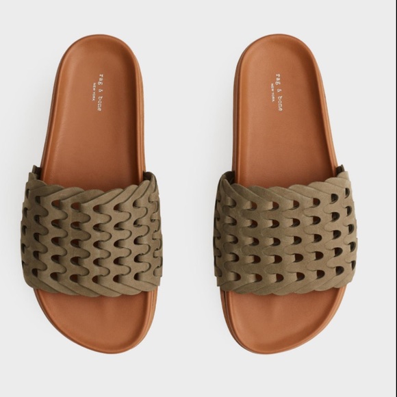 rag & bone Bailey Slide Leather Flat Sandal - Picture 2 of 9